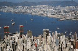 Hong Kong and Kowloon from the peak Postcard