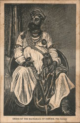 Dress of the Maharaja of Indore, 19th Century Postcard