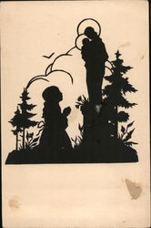 Mother Dear Feurerbach, Germany Silhouettes Postcard Postcard Postcard