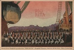 Scene from Ziegfeld's production "RIO RITA", Ziegfeld Theatre Postcard