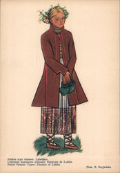 Polish Peasant Types : District Of Lublin Postcard