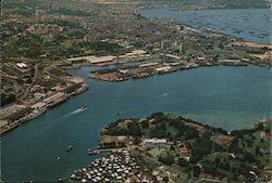 Aerial View of Harbour Singapore, Singapore Southeast Asia Postcard Postcard Postcard