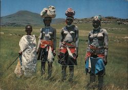 Transkei - Southern Africa Xhosa Villagers Postcard
