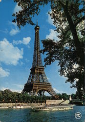 Sous le ciel de Paris, La tour Eiffel et la Seine France Postcard Postcard Postcard