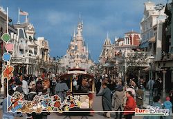 Euro Disney Main Street Paris, France Postcard Postcard Postcard