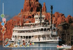 Euro Disney Frontierland Riverboat Postcard