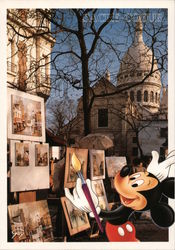 Euro Disney Montmartre et la Place du Tertre, L'Eglise Saint-Pierre et le Dome du Sacre-Coeur Postcard