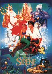 Euro Disney Walt Disney Pictures The Little Mermaid Postcard