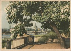 Nazi-Era Dresden - river view Germany Postcard Postcard Postcard