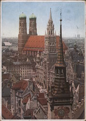 Nazi-Era Munich: Women's Church and Town Hall Postcard