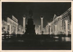 Nazi-Era Unter den Linden in Strahlendem Lichterglanze Postcard