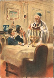 Festival of the Maccabees - Hanukkah Judaica Postcard Postcard Postcard