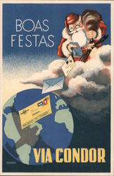 Boas Festas Via Condor Lufthansa Postcard