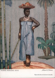 Femme indigene, Kivu - Allard L'Olivier Postcard