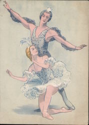 Ballet Dancers Soviet Union Russia Postcard Postcard Postcard