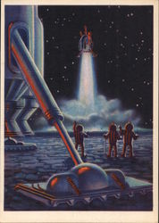 Soviet "Future Space" Exploration of the Moon Begins Postcard