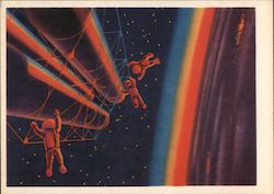 Soviet "Future Space" Mounting of the Lunny Postcard