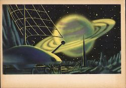 Soviet "Future Space" Saturn - on the Titan Postcard