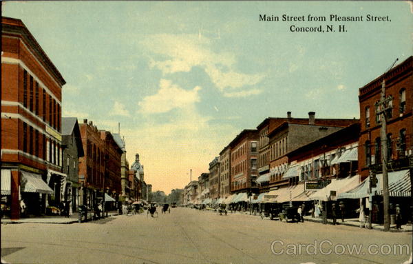 Main Street From Pleasant Street Concord New Hampshire