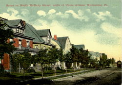 Scene On North McKean Street, North of Union Avenue Postcard