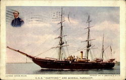 USS Hartford And Admiral Farragut Postcard