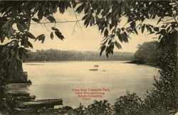 View From Lakeside Park, Lake Wamgambaug South Coventry, CT Postcard Postcard