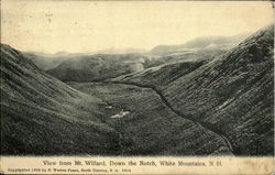 View From Mt. Willard White Mountains, NH Postcard Postcard