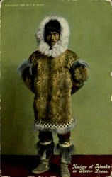 Native Of Alaska In Winter Dress Postcard