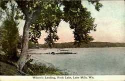 Wilson's Landing, Rock Lake Lake Mills, WI Postcard Postcard