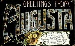 Greetings From Augusta Maine Postcard Postcard