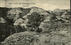 Bad Lands Near Dickinson Postcard