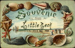 Souvenir From Little Neck Massachusetts Postcard Postcard