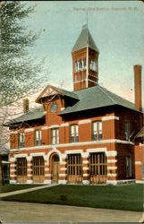 Central Fire Station Postcard