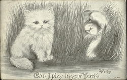 Can I Play In Your Yard? Cats Postcard Postcard