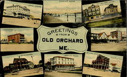 Greetings From Old Orchard Multi View Old Orchard Beach, ME Postcard Postcard