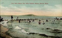 Fair Hills Beach Detroit, MN Postcard Postcard