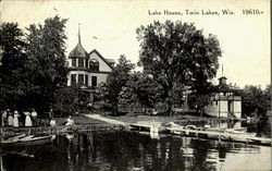 Lake House Twin Lakes, WI Postcard Postcard