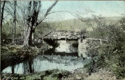 Bridge At Carver Bucks Clinton, WI Postcard Postcard