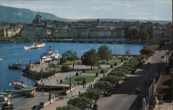 Genève - La Rade et le Quai du Mont-Blanc Geneva Switzerland