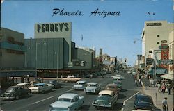 Looking West on Washington Street Phoenix, AZ Postcard Postcard Postcard