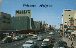 Looking West on Washington Street Postcard