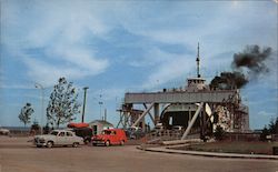 Disembarking from State Ferry Postcard