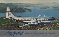 Fly "The President" World's Most Luxurious Air Service Postcard