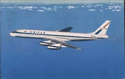 United Air Lines DC-8 Jet Mainliner Aircraft Postcard Postcard Postcard
