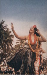 Hula Dancer Postcard