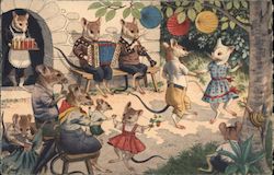 Mice Dancing Postcard