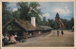 Marknadgsalan ach Seglora Kyrka, Skansen Stockholm, Sweden Postcard Postcard Postcard