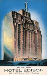 Hotel Edison Postcard