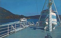 B.C. Government new ferry, the M.V. Sydney, photographed from deck of M.V. Tsawwassen Postcard