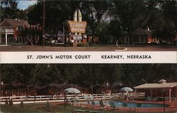St. John;s Motor Court Postcard